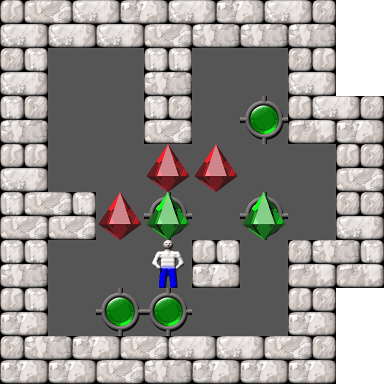 Sokoban Easy 5 Boxes level 2